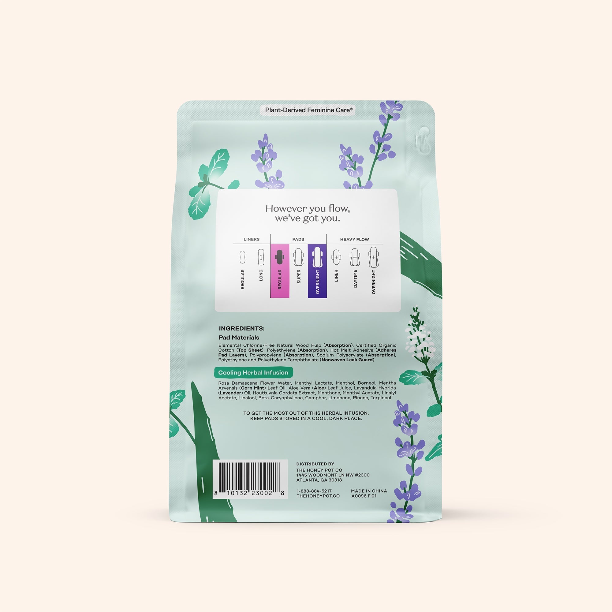 Organic Cotton Cover Cooling Regular Overnight Duo Pads